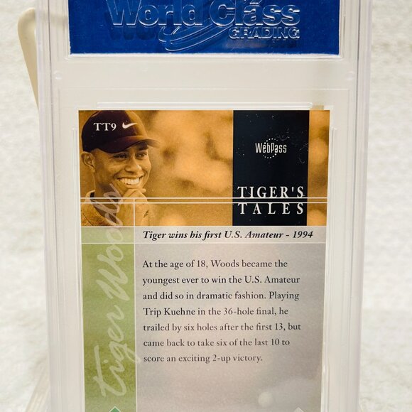 Upper Deck TIGER WOODS Sports Card. WCG 10 GEM MT. Mint condition